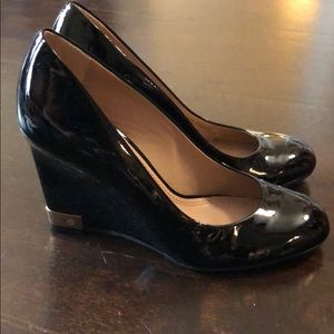 Tory Burch high patent wedges